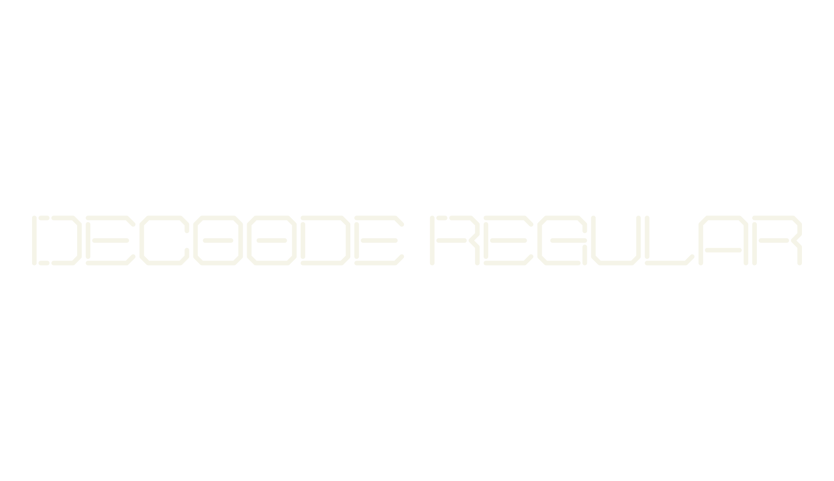 Decoode Regular, fashion script font preview