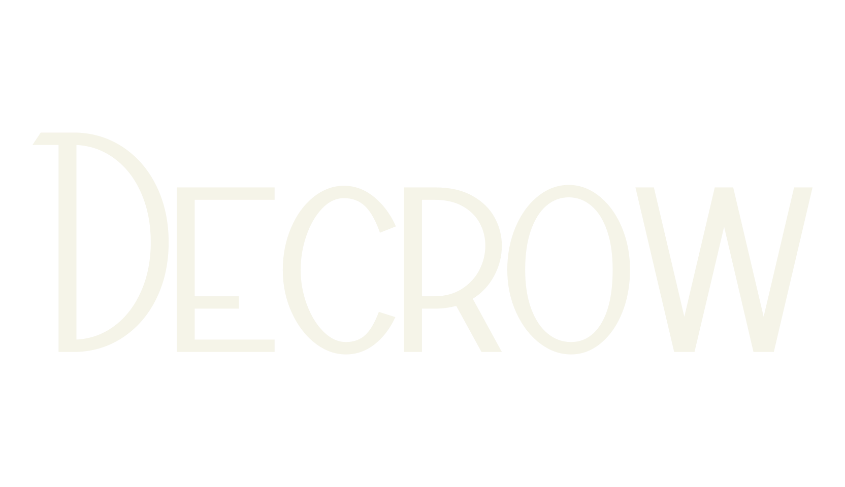 Decrow, art deco font preview