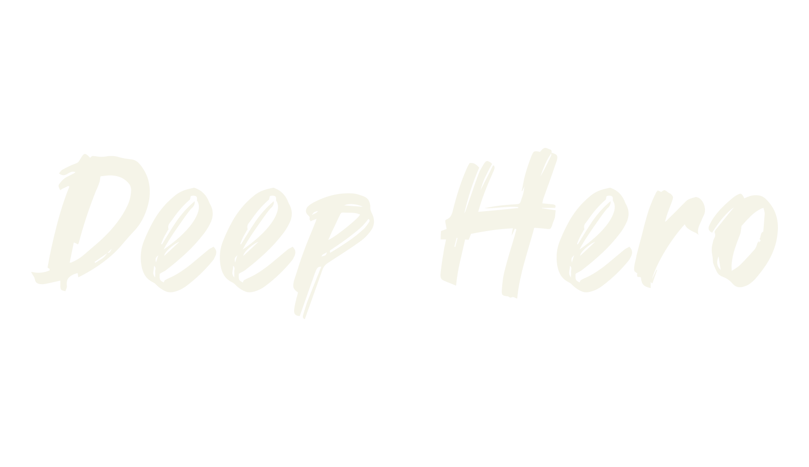 Deep Hero, handwritten font preview