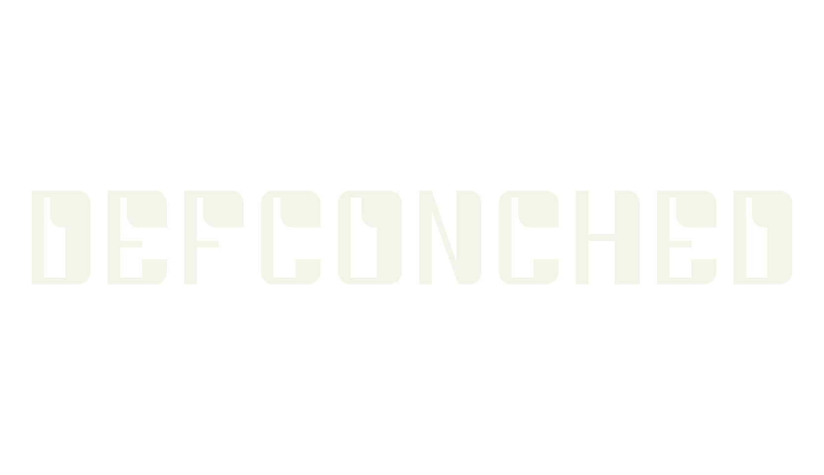 DEFCONCHED, serif font preview