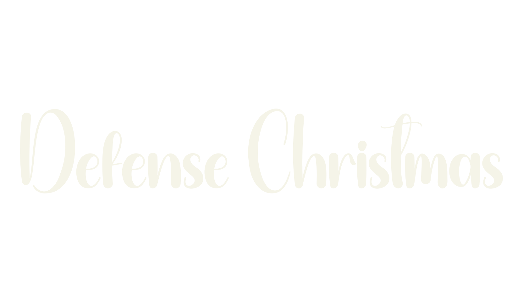 Defense Christmas, calligraphy font preview