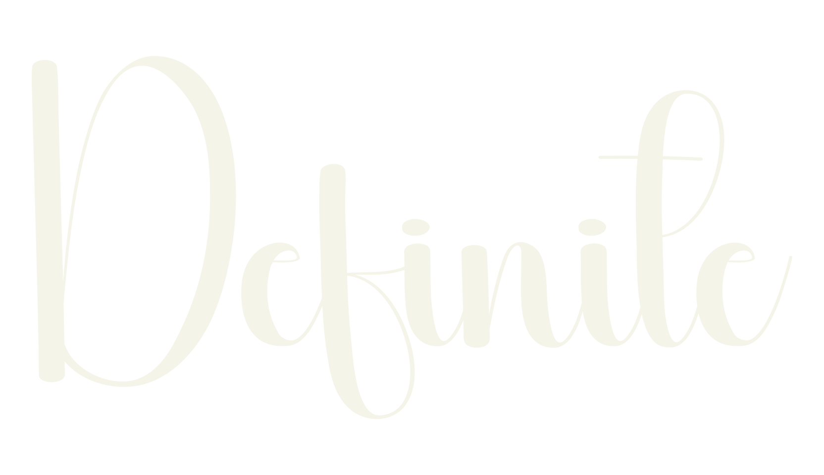 Definite, calligraphy font preview