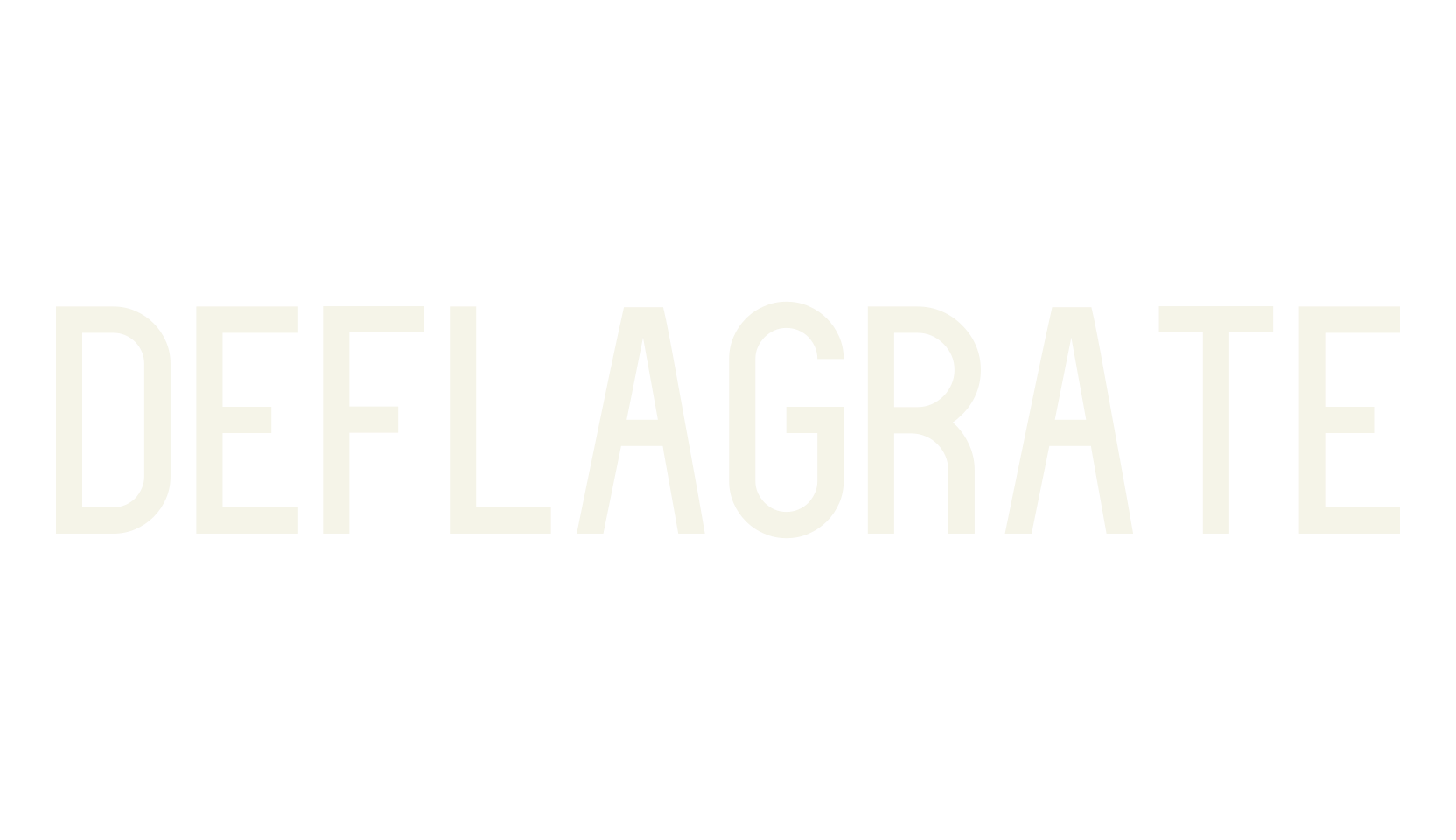 Deflagrate, text font preview
