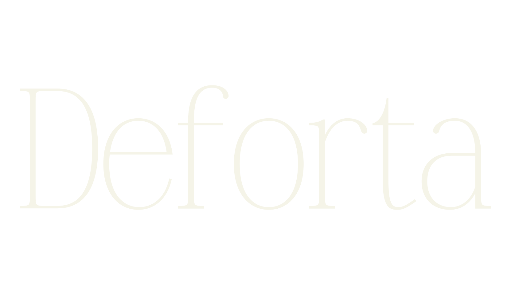 Deforta, serif font preview