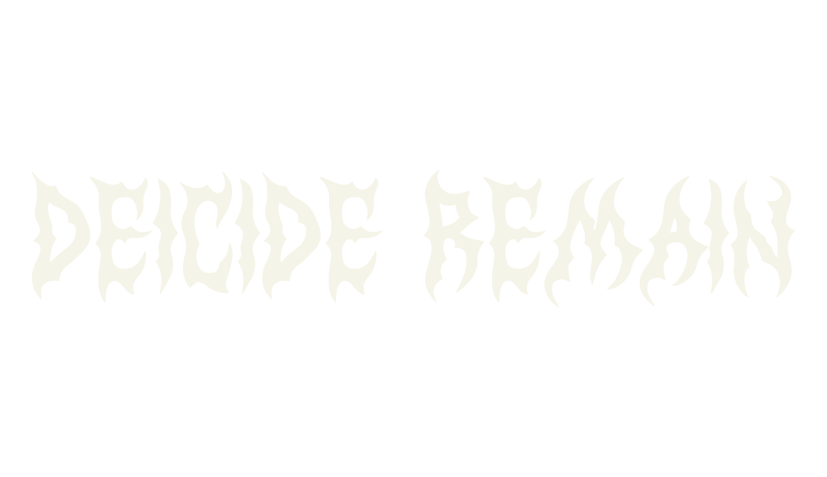 Deicide Remain, death metal font preview