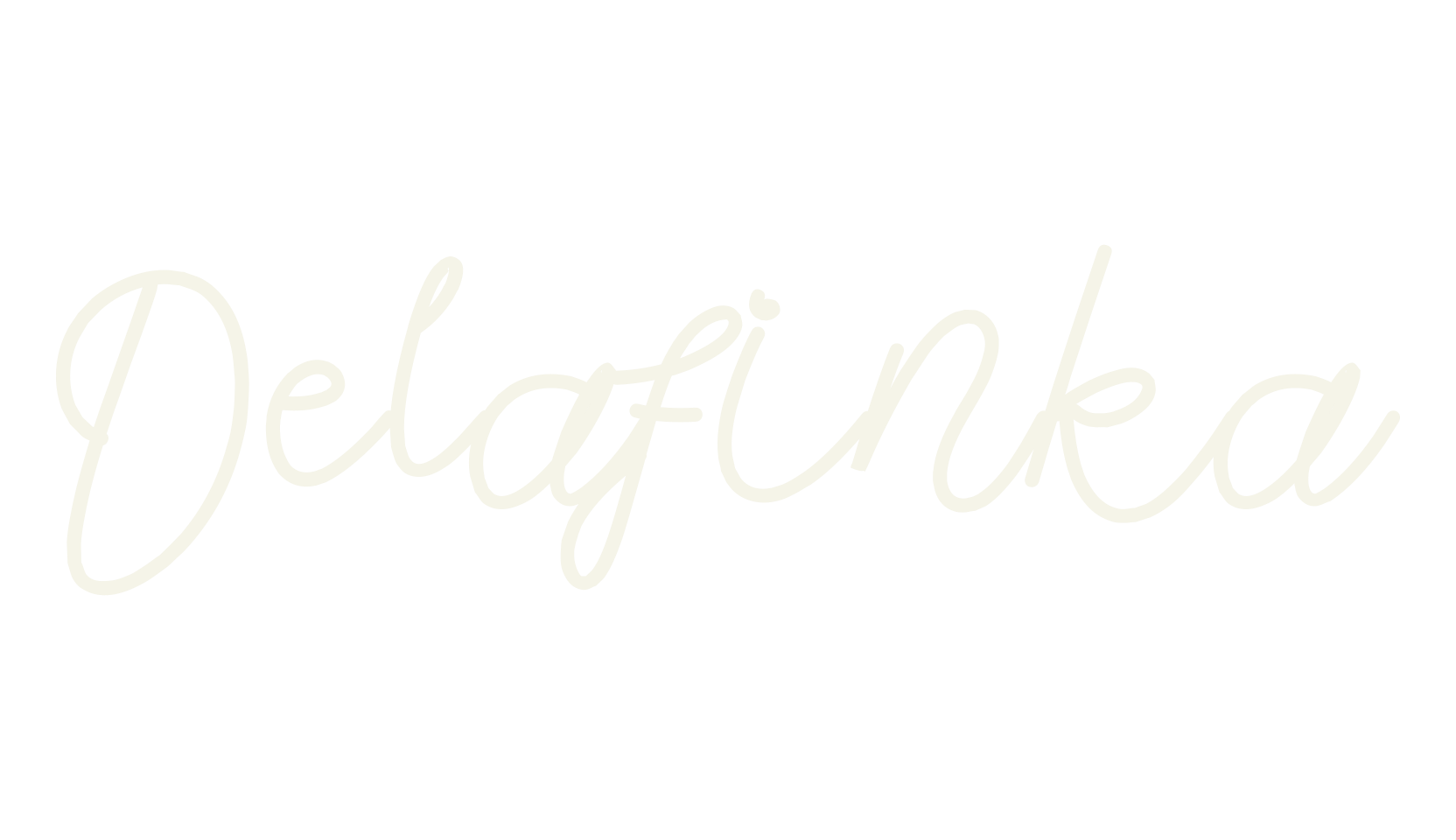 Delafinka, cursive font preview