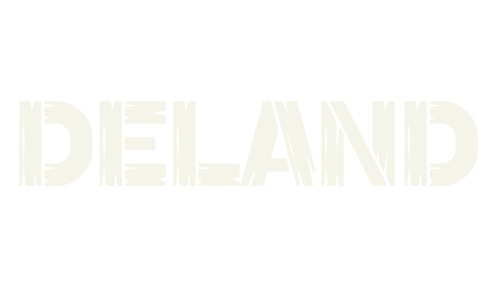 Deland, lettering font preview