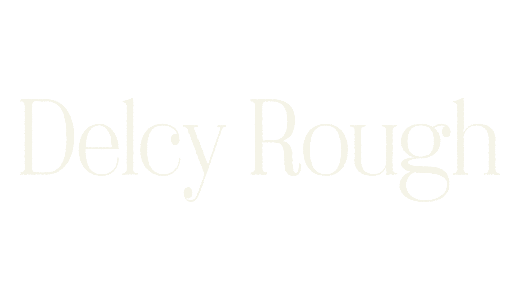 Delcy Rough, minimalist font preview
