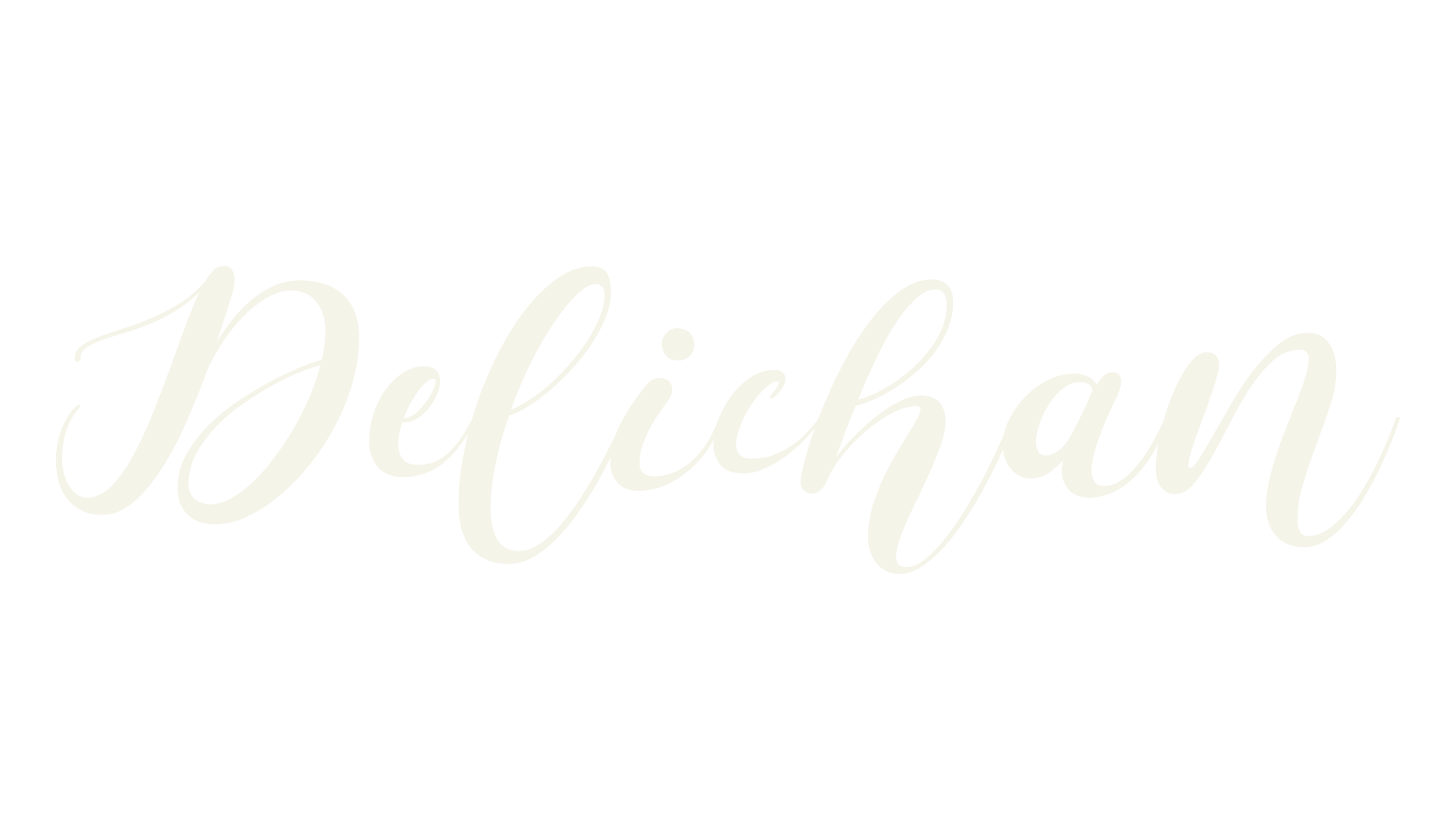 Delichan, cursive font preview