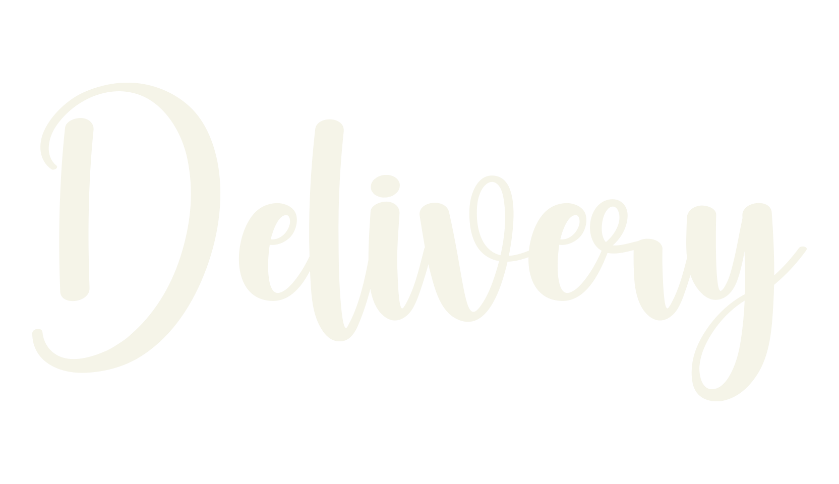 Delivery, calligraphy font preview
