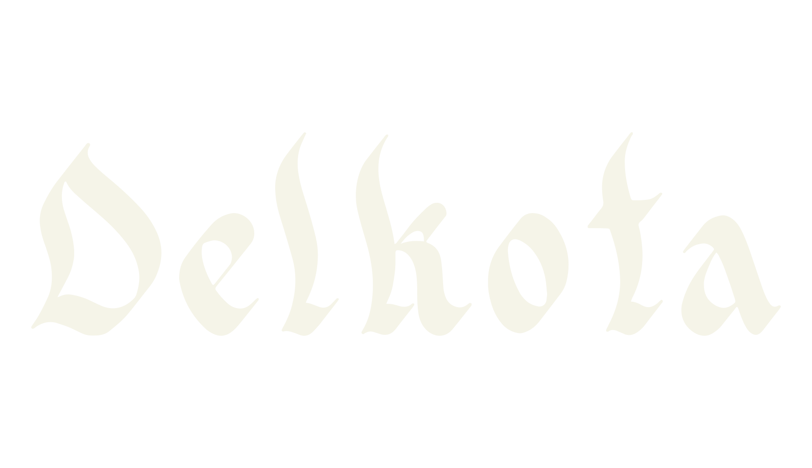Delkota, old english font preview