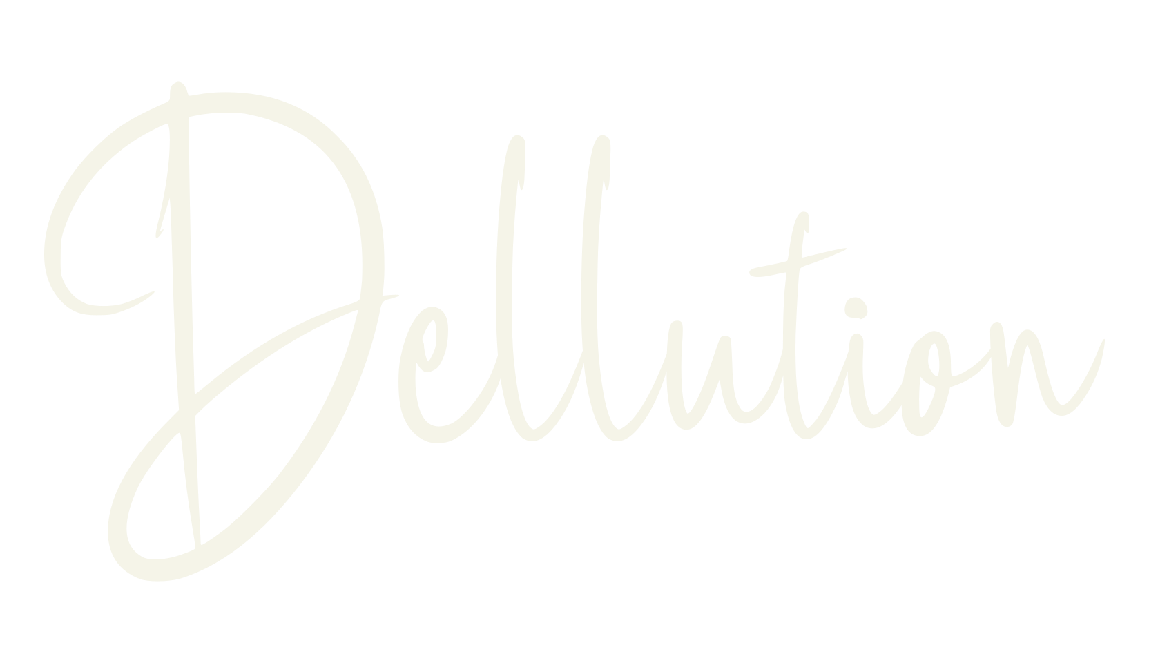 Dellution, handwriting font preview