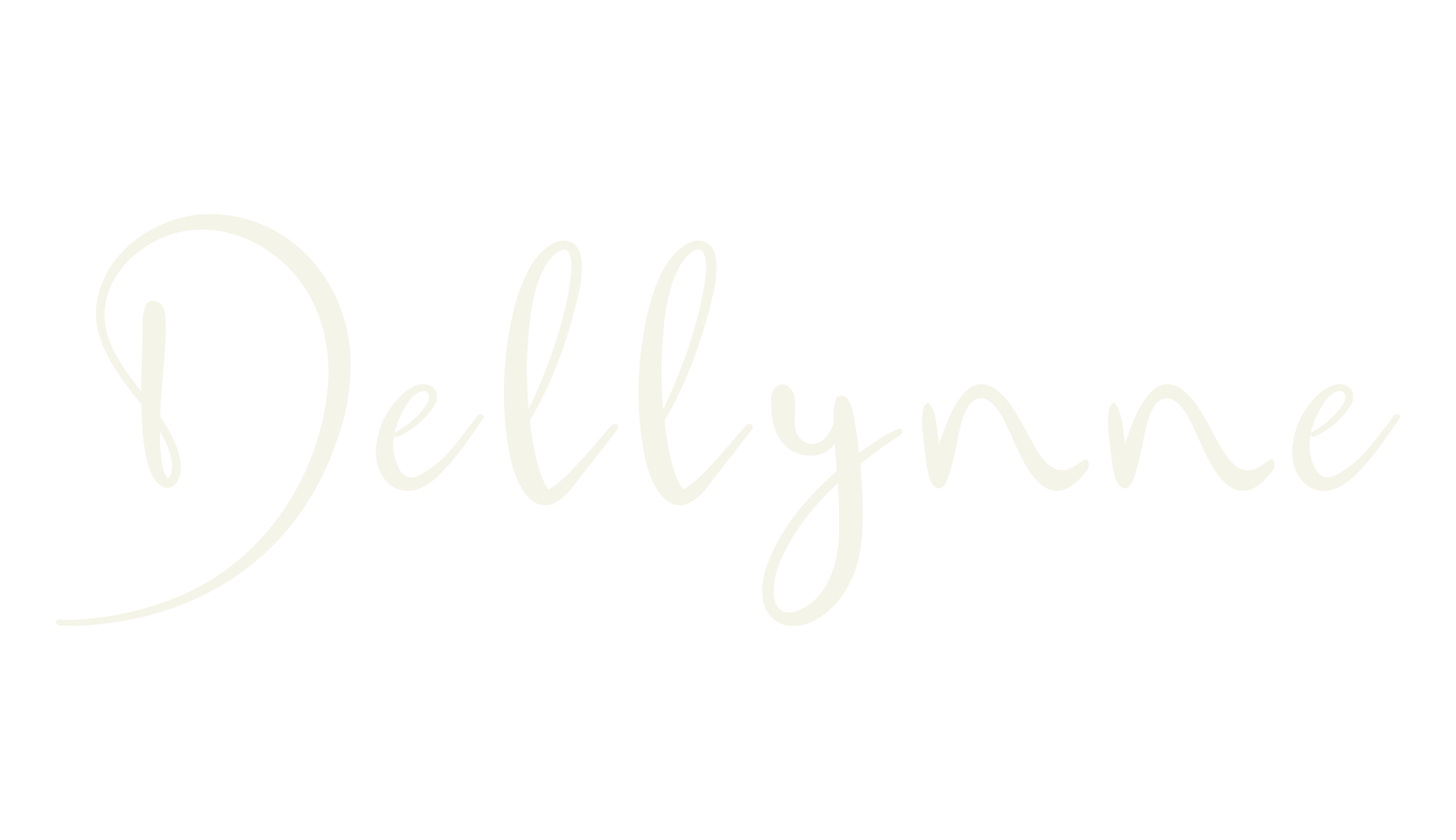 Dellynne, cursive font preview