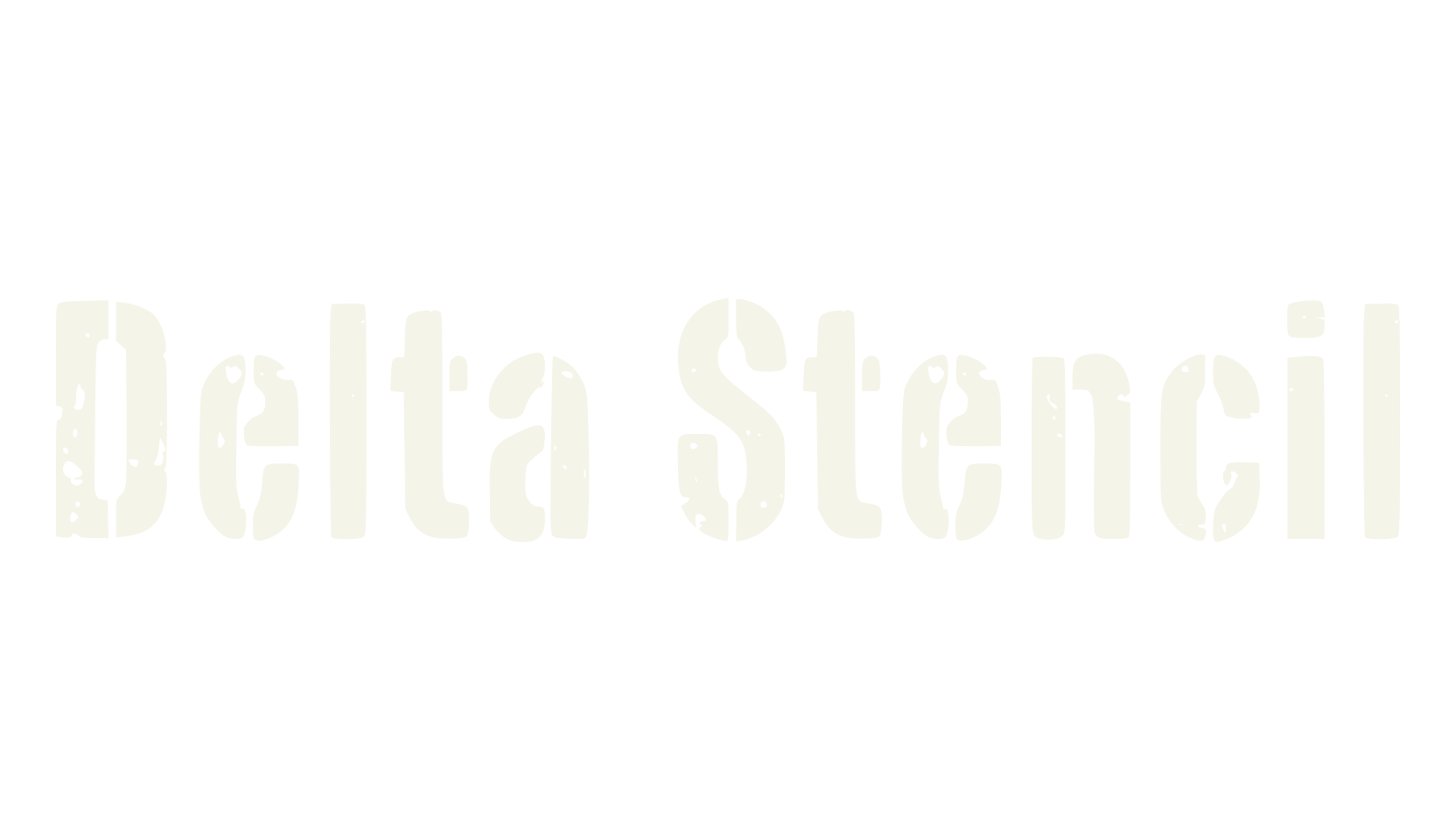 Delta Stencil, stencil font preview