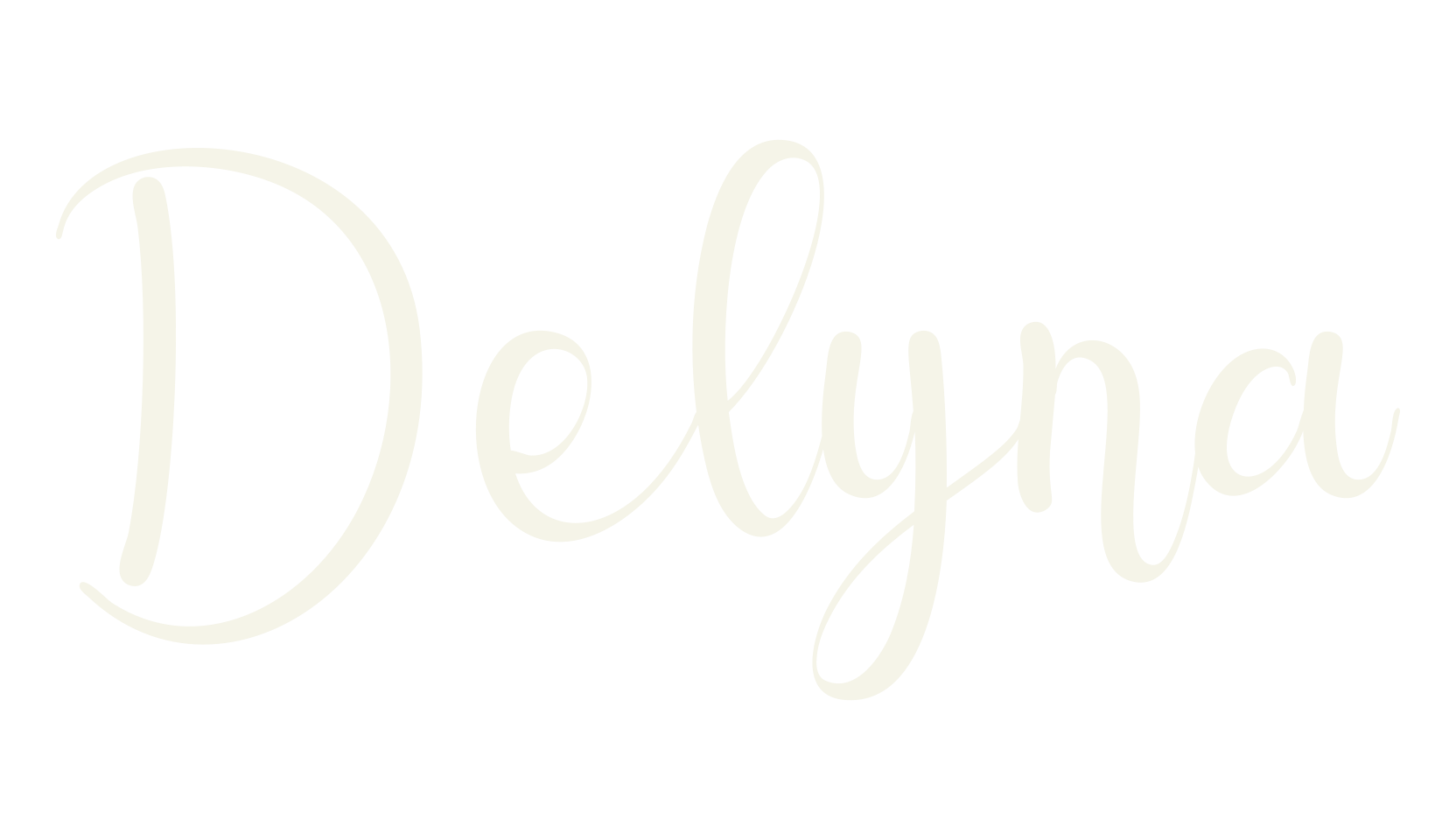 Delyna, script font preview