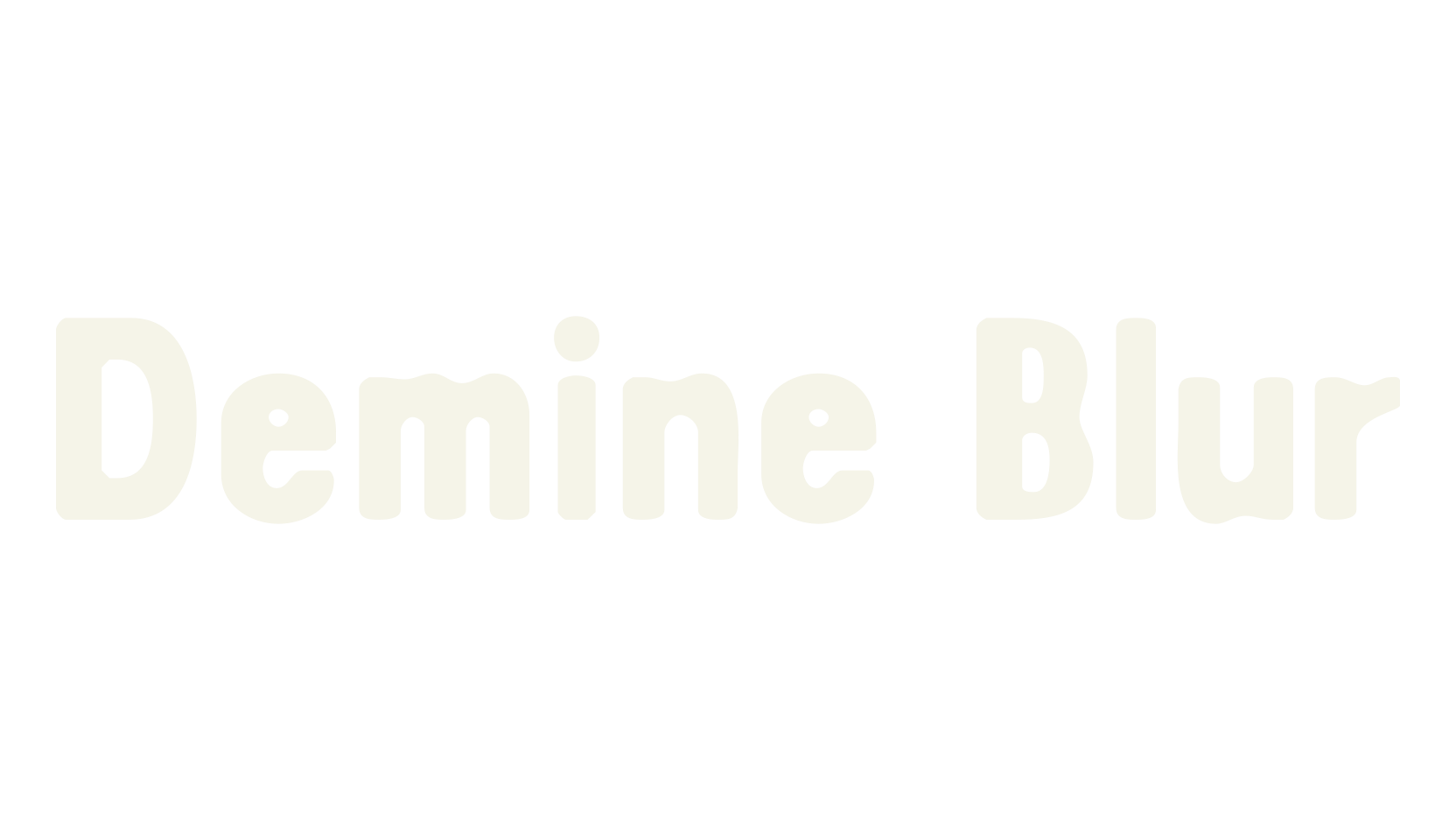 Demine Blur, flyer font preview