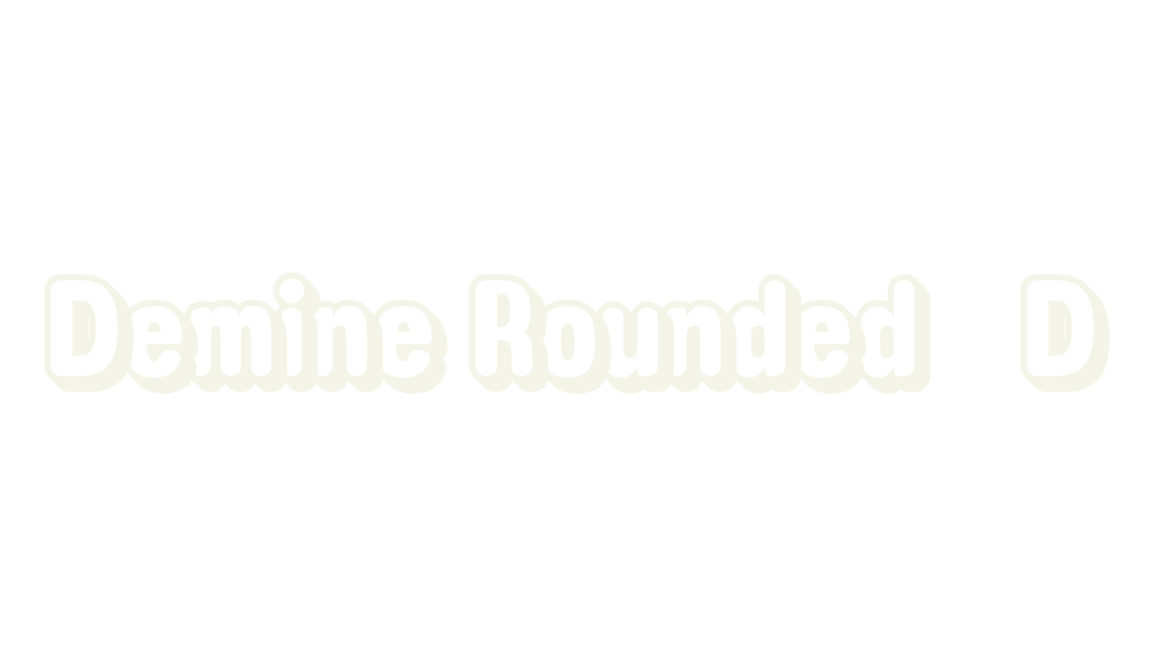 Demine Rounded 3D, 3d font preview