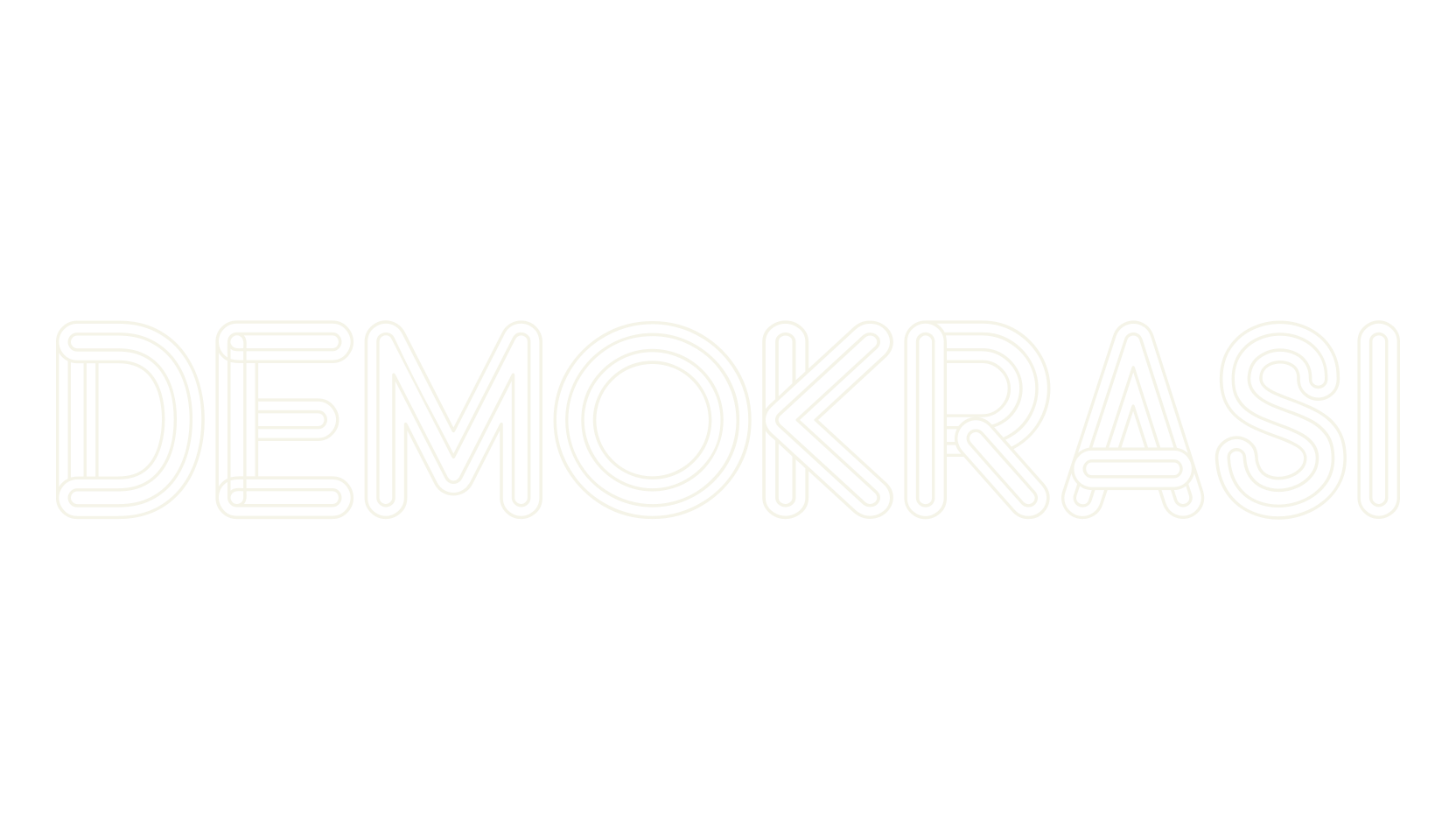 DEMOKRASI, retro font preview