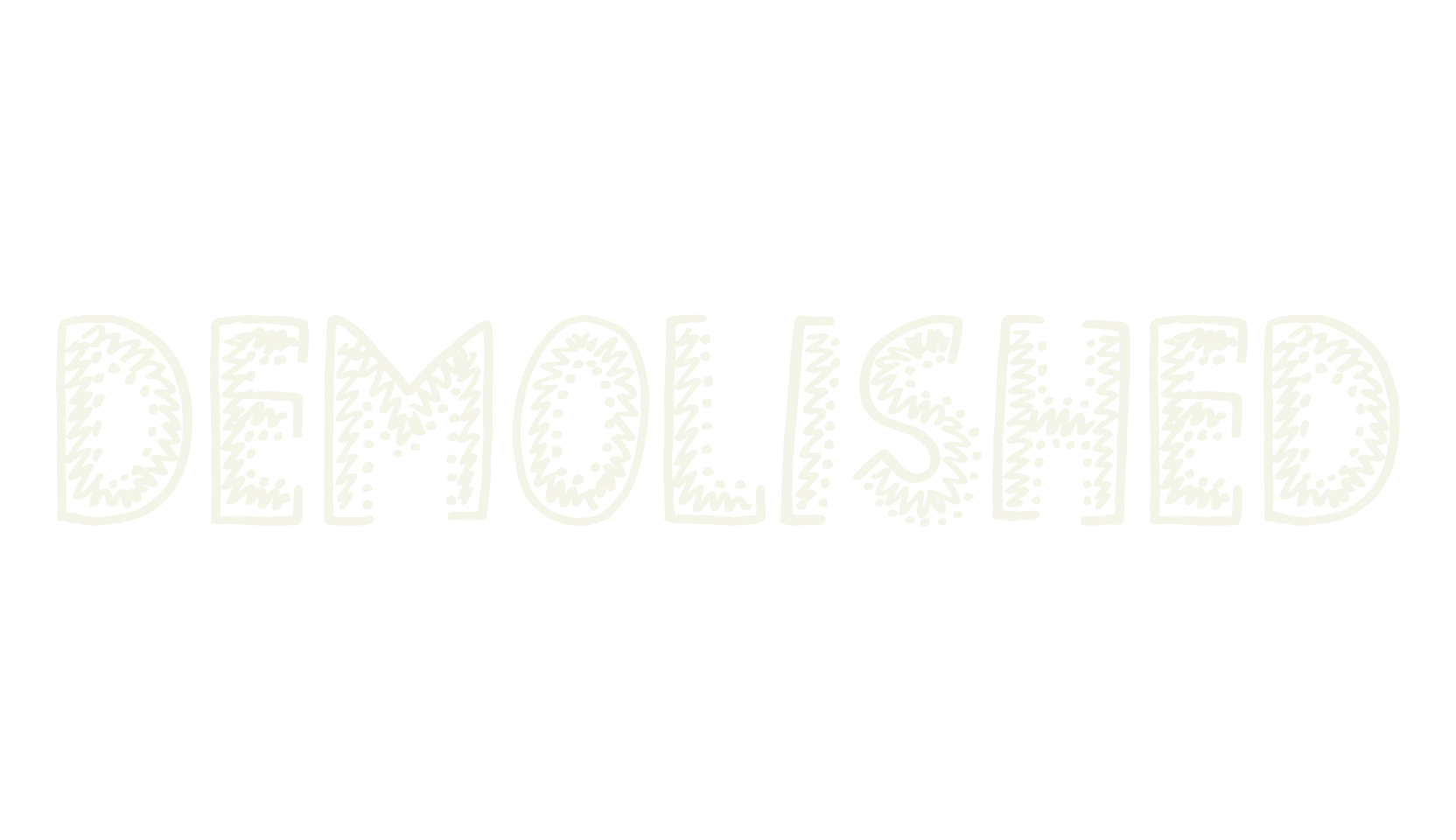 Demolished, display market font preview