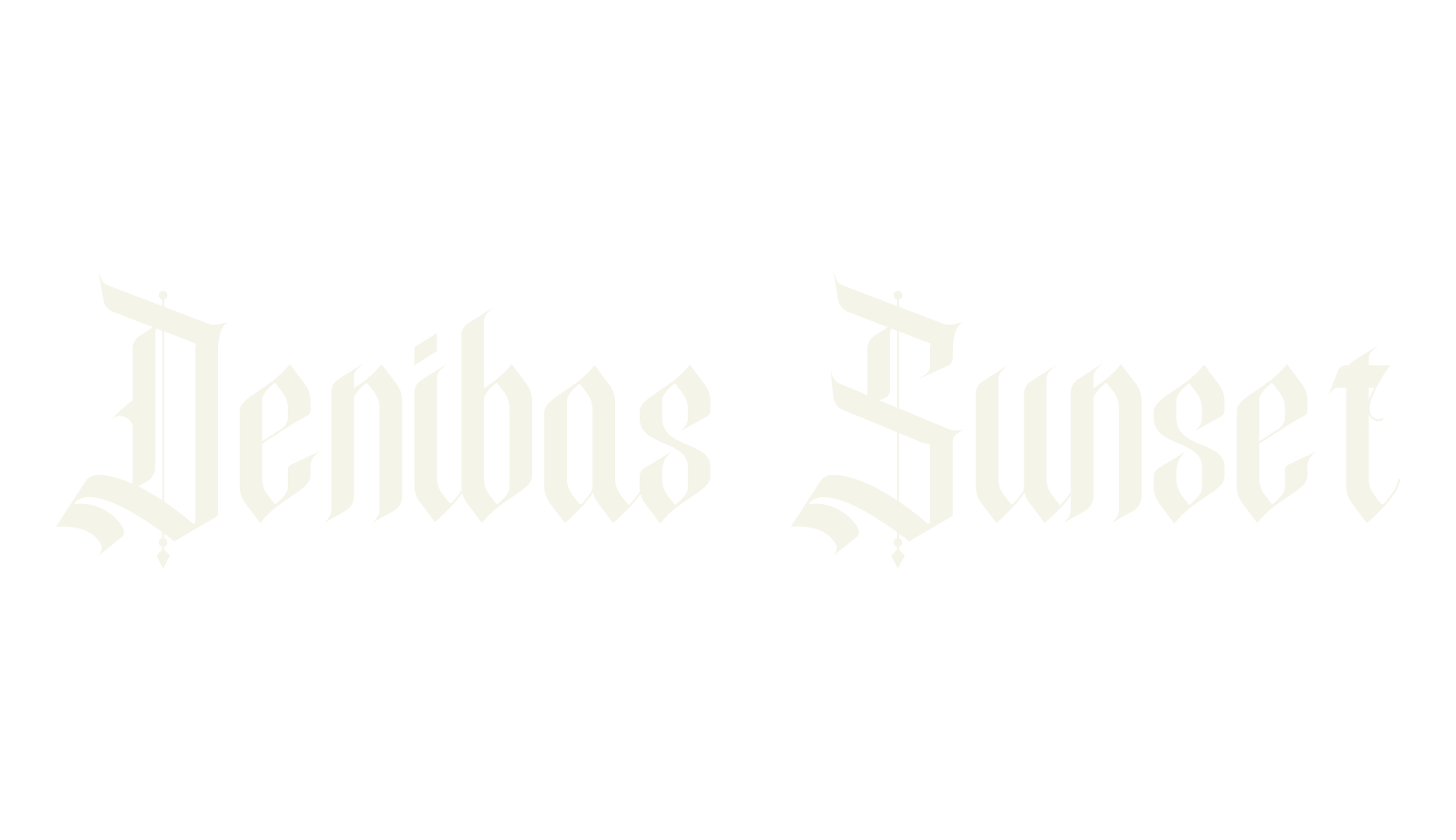 Denibas Sunset, tattoo font preview