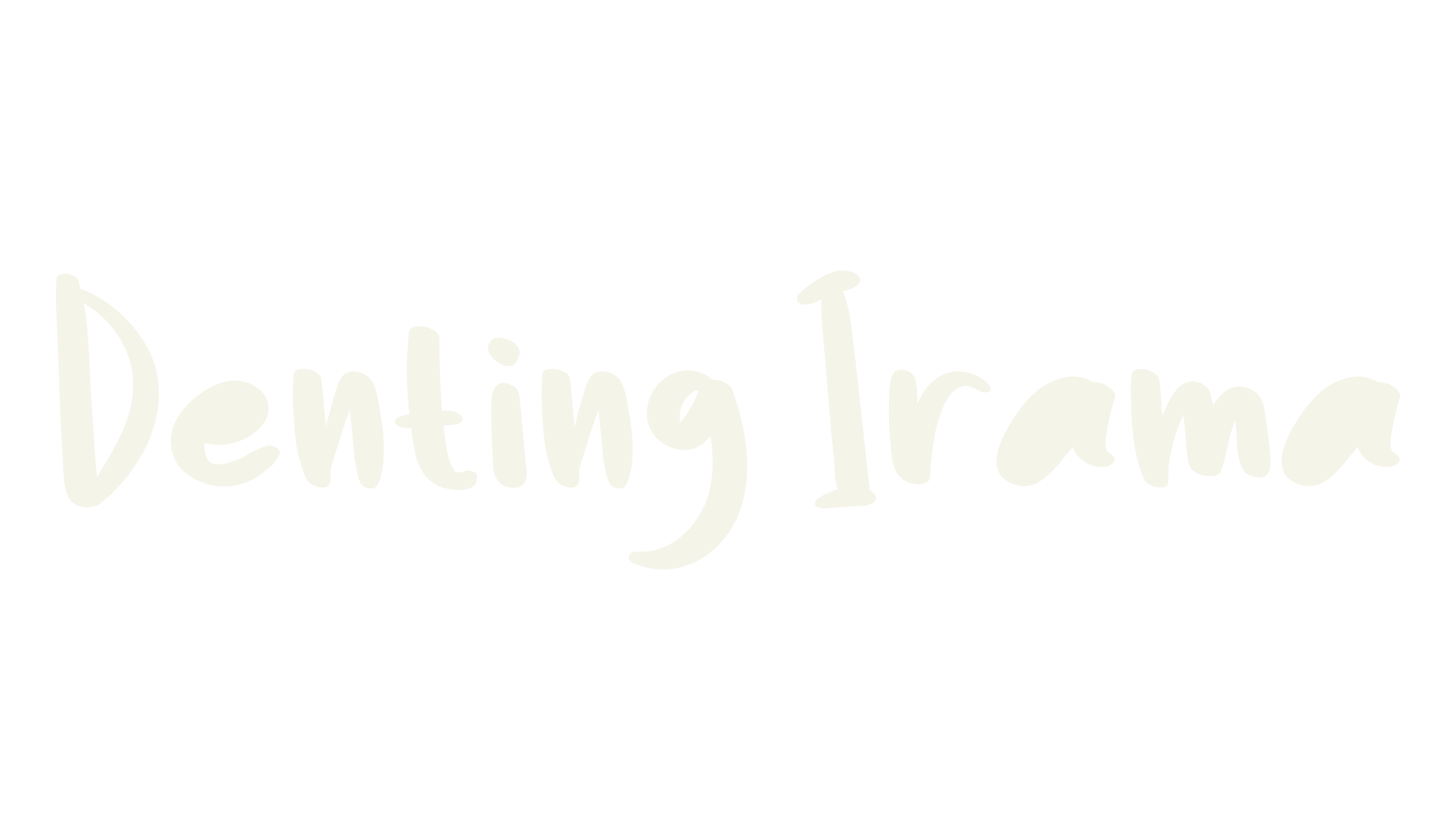 Denting Irama, logo font preview