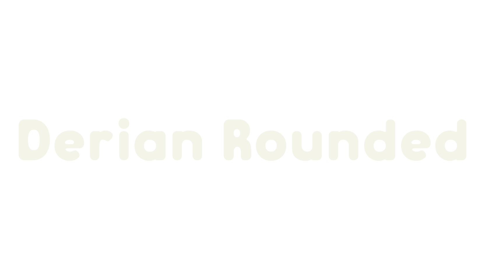 Derian Rounded, rounded font preview