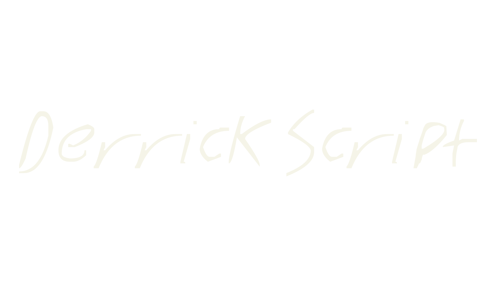 Derrick Script, sketch font preview