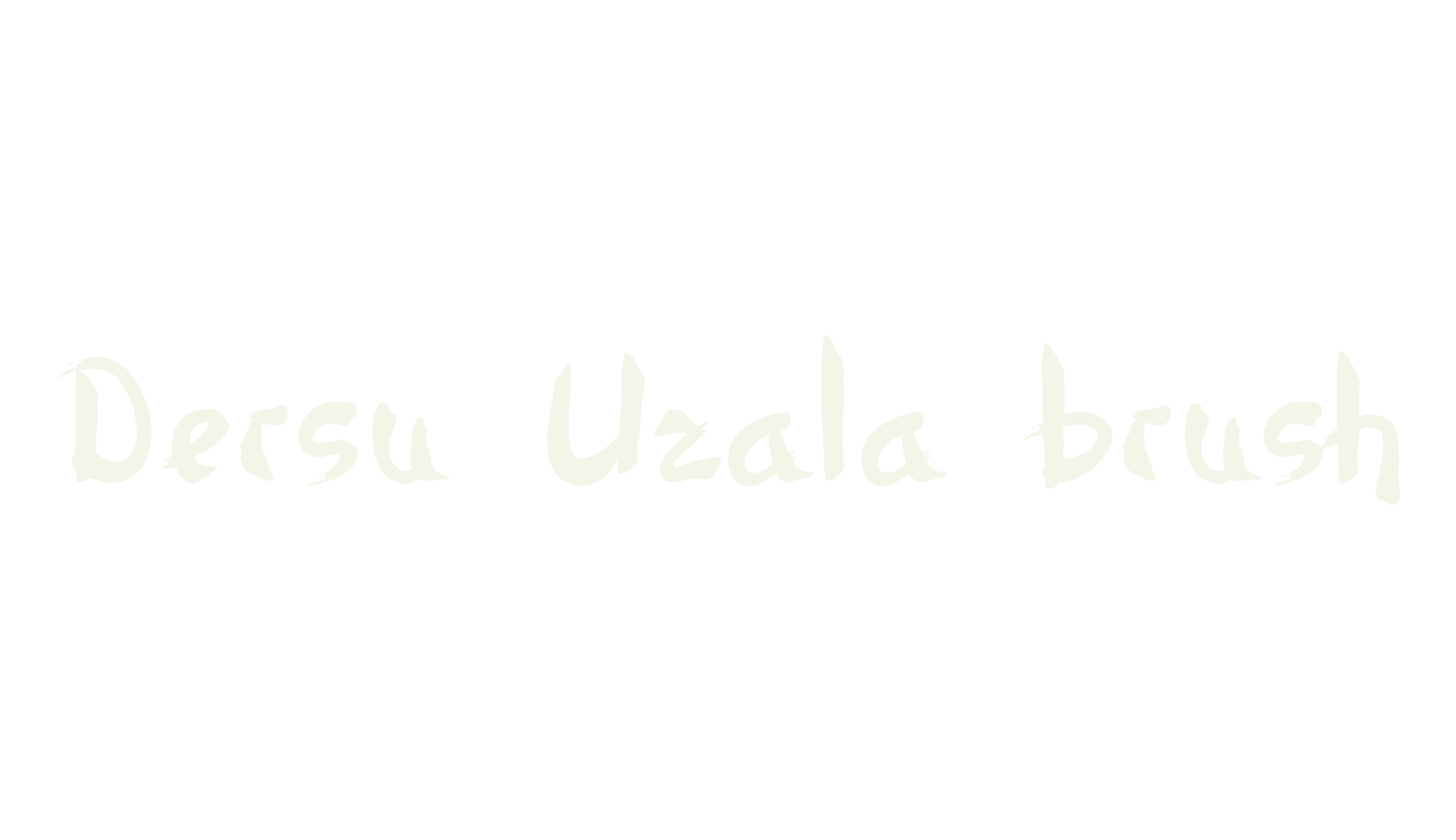 Dersu Uzala brush, japanese font preview