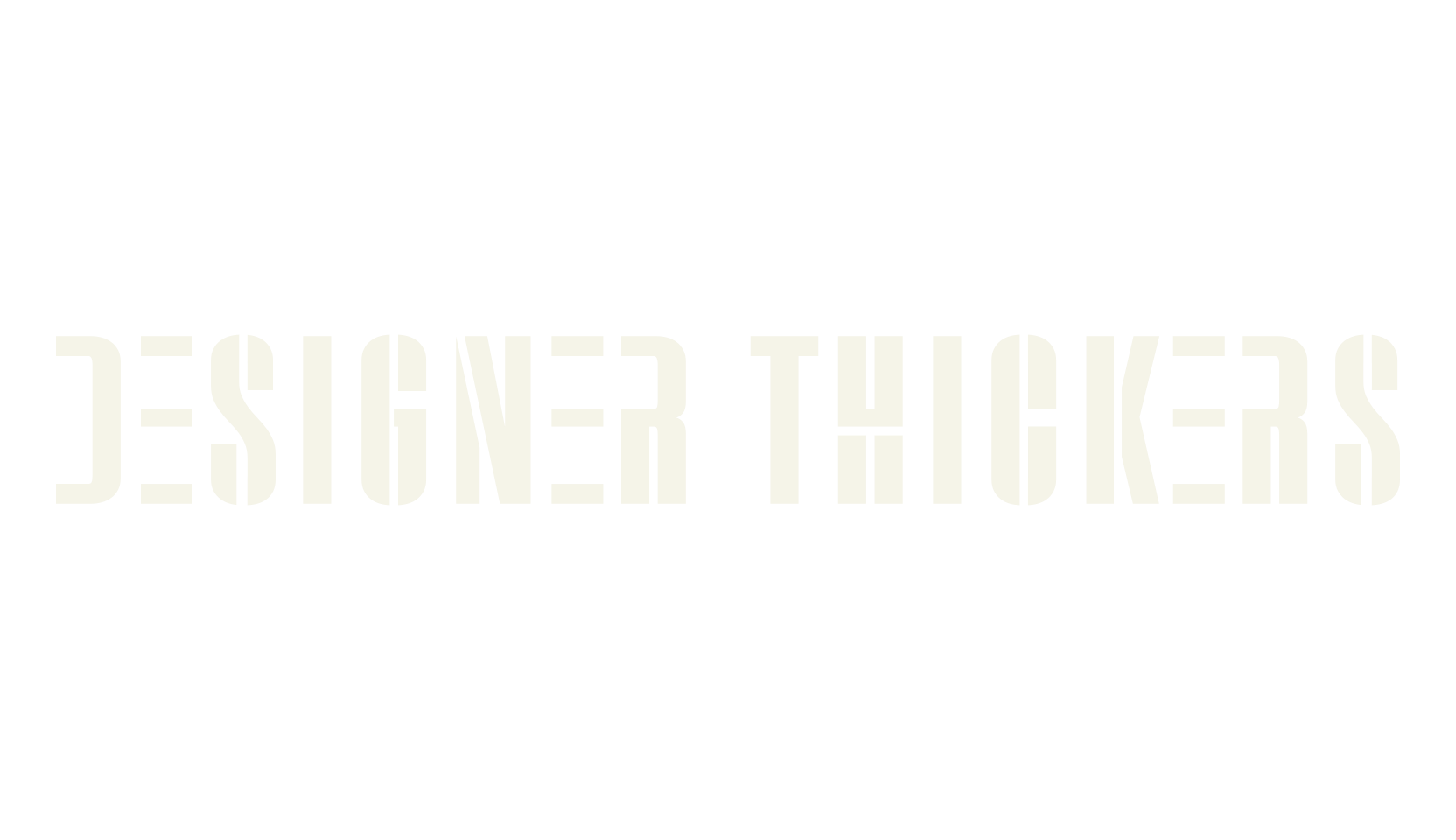 Designer Thickers, modern font preview