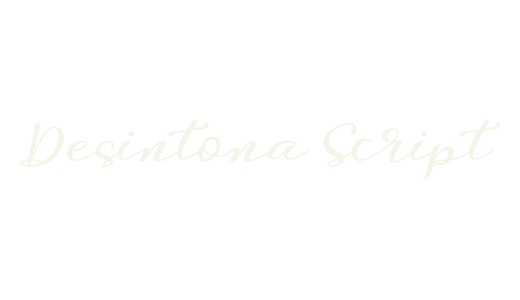 Desintona Script, fancy font preview