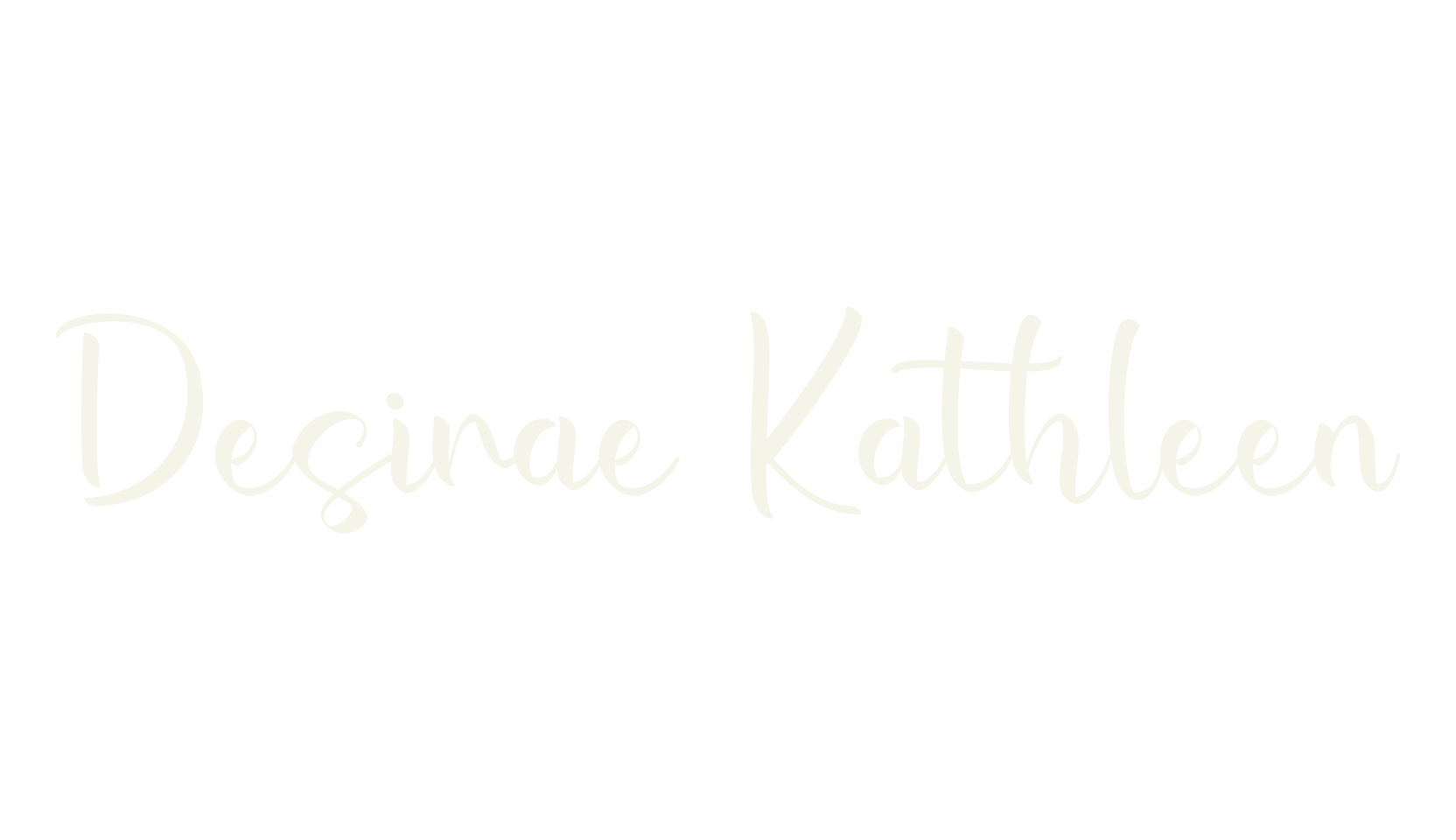 Desirae Kathleen, calligraphy font preview