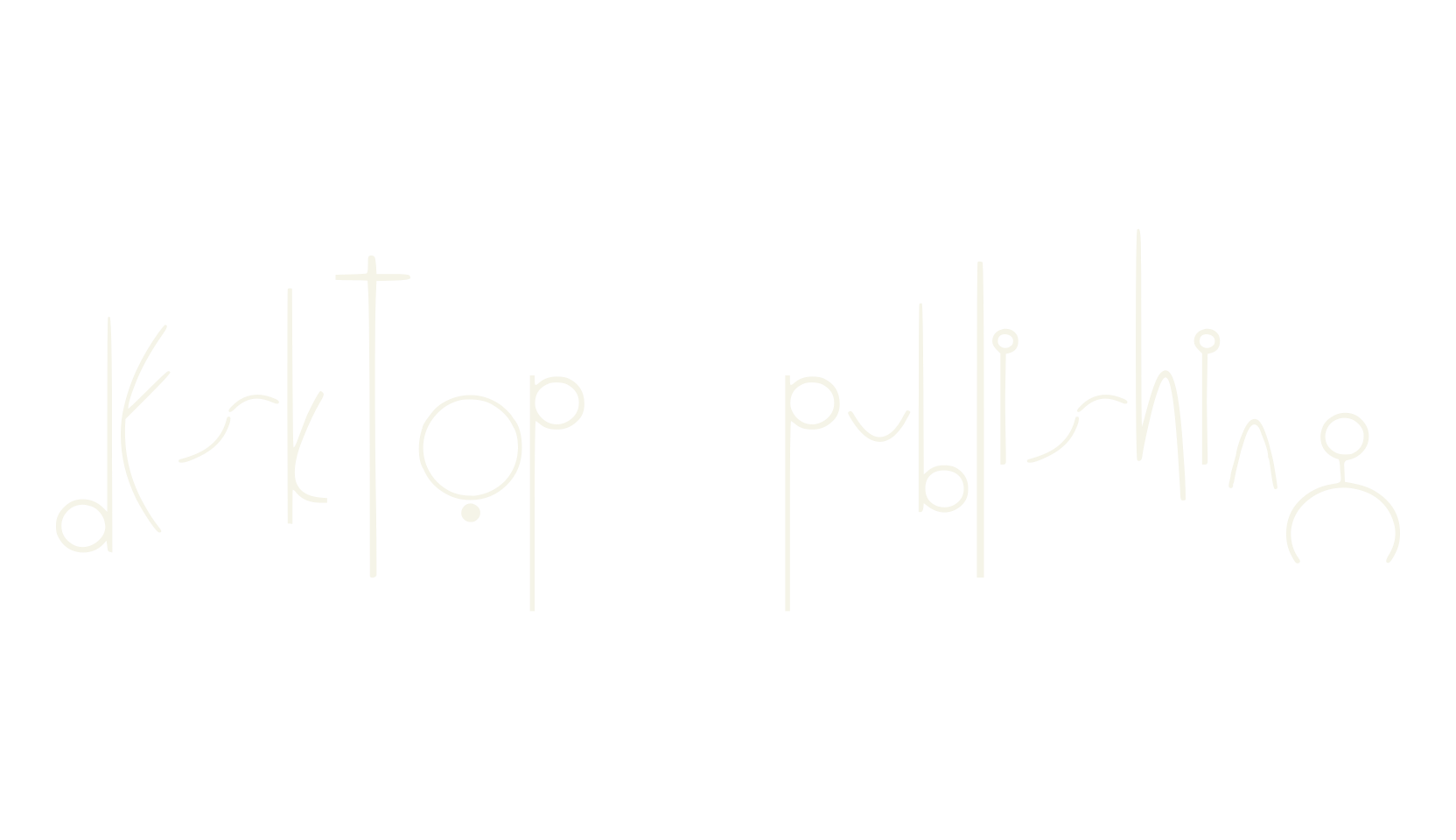 Desktop Publishing, futuristic font preview