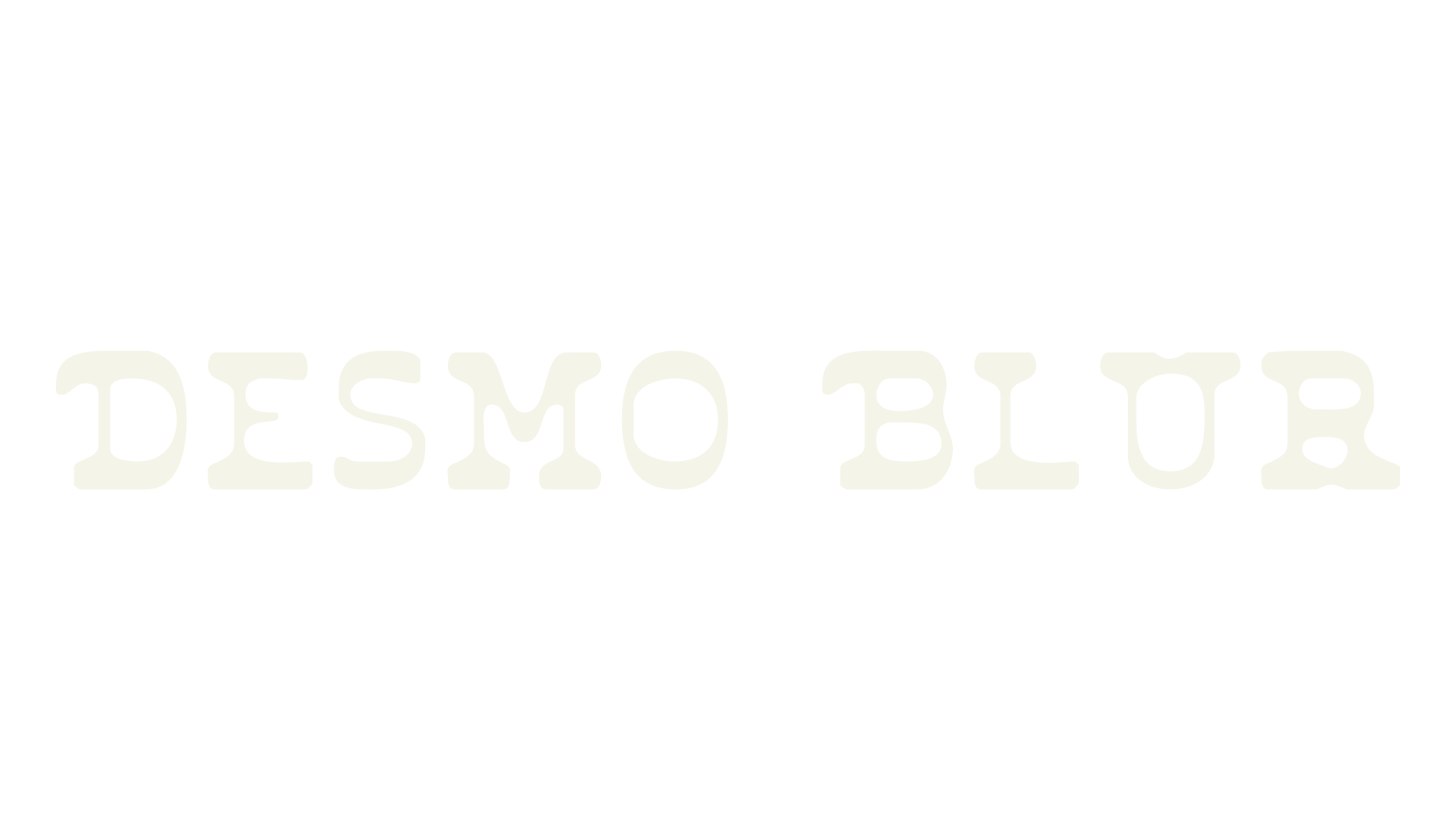 Desmo Blur, logo font preview