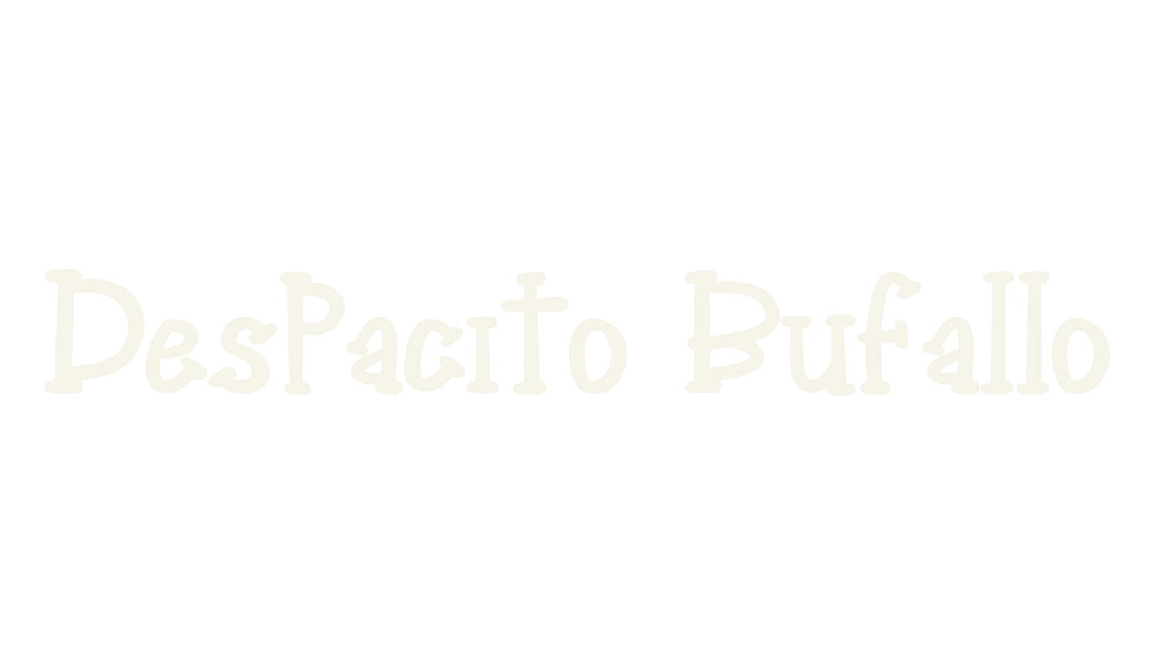 Despacito Bufallo, typewriter font preview