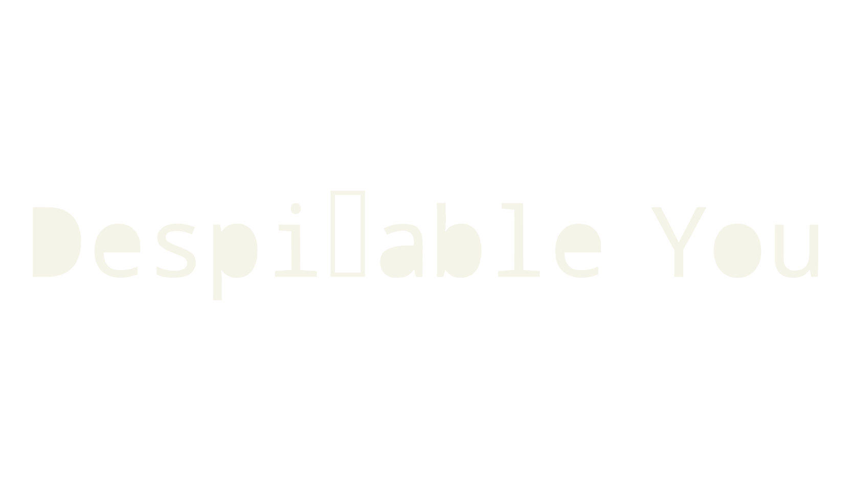Despicable You, display font preview