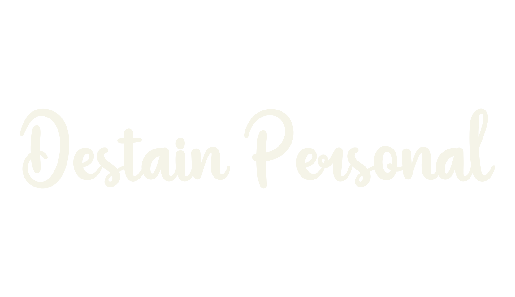 Destain Personal, script font preview