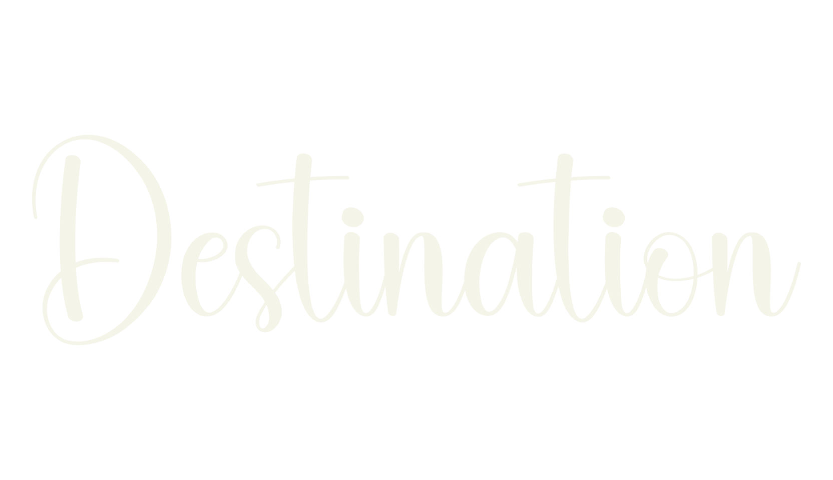 Destination, calligraphy font preview