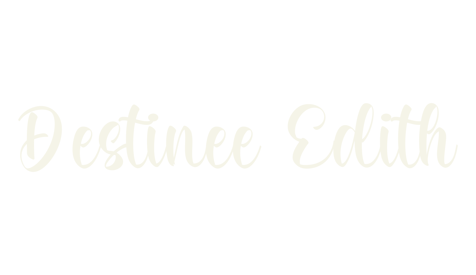 Destinee Edith, script font preview