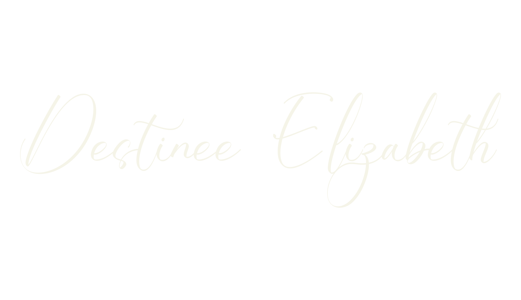 Destinee Elizabeth, cursive font preview