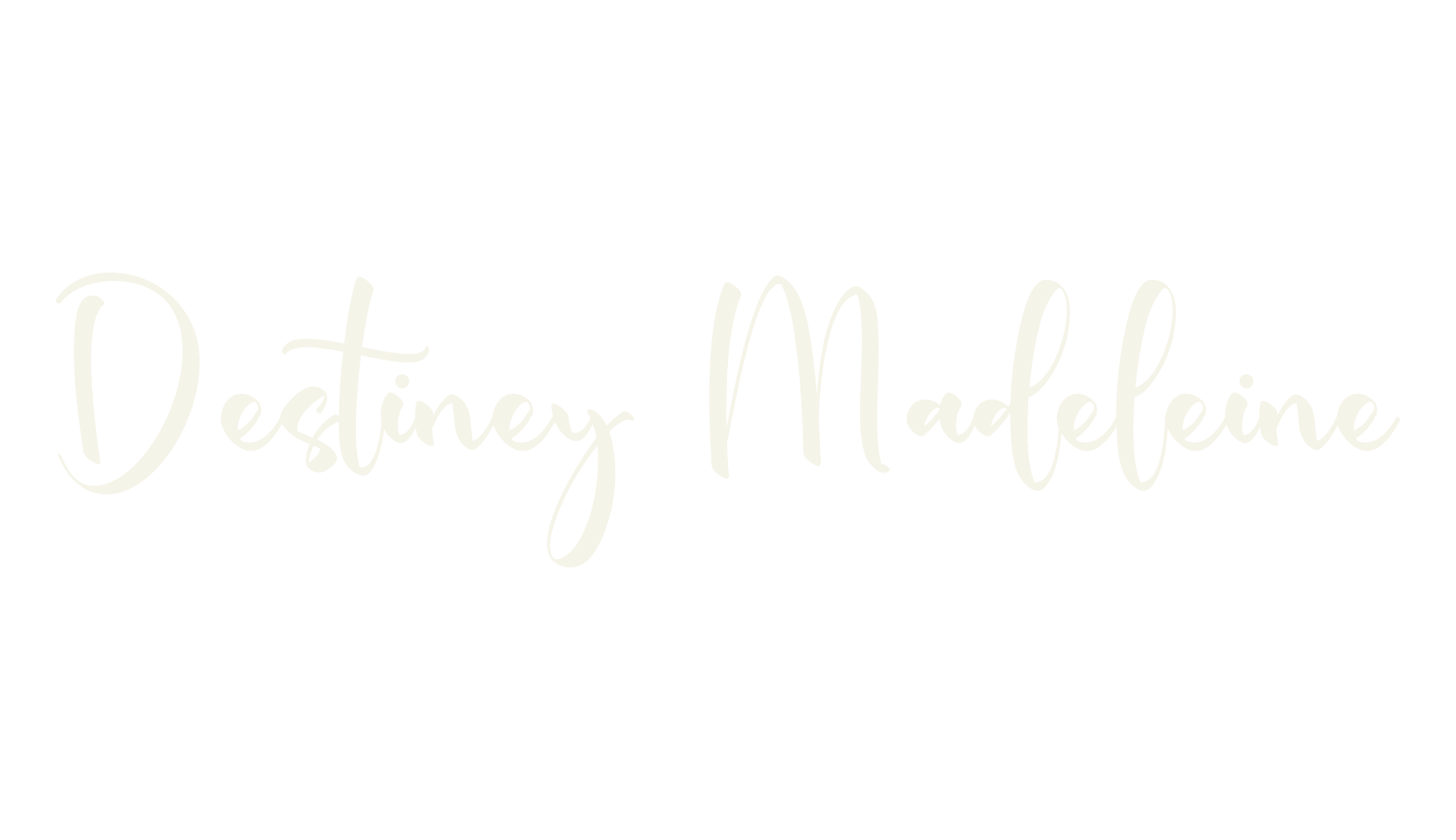 Destiney Madeleine, calligraphy font preview