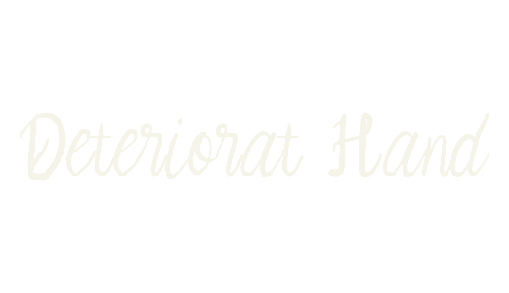 Deteriorat Hand, handwriting font preview