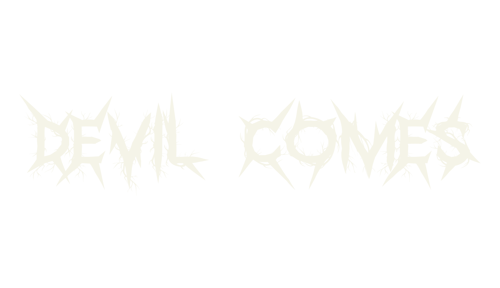 Devil Comes, black metal font preview