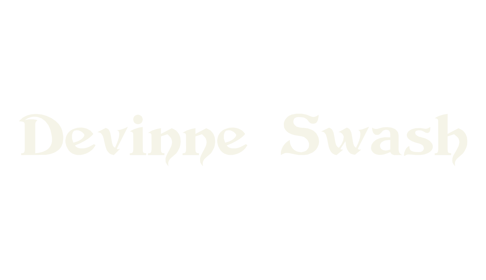 Devinne Swash, fantasy font preview