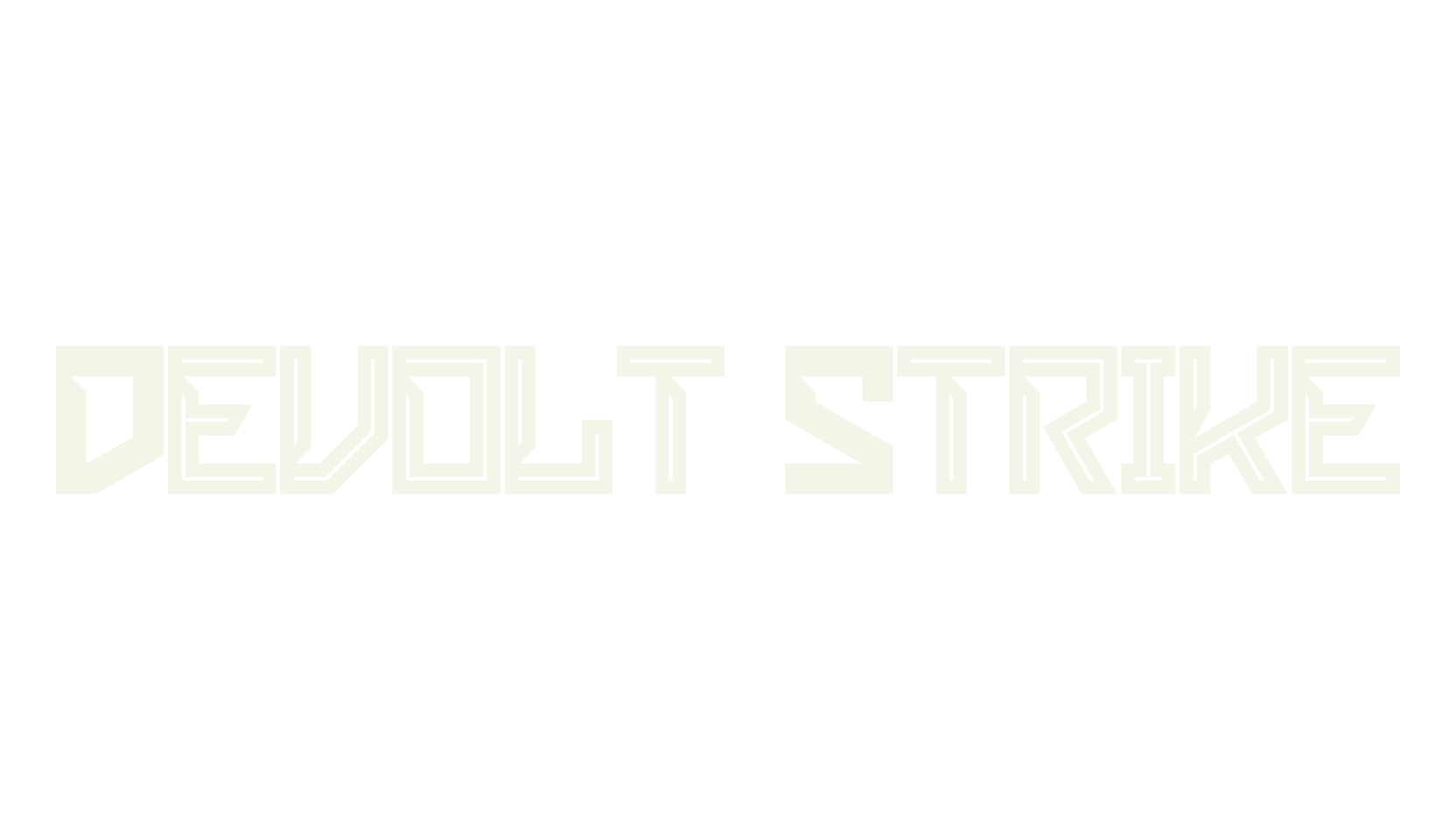 Devolt Strike, techno font preview