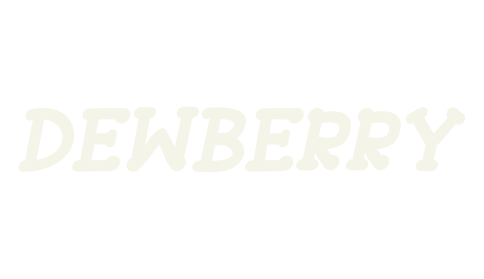 Dewberry, cursive font preview
