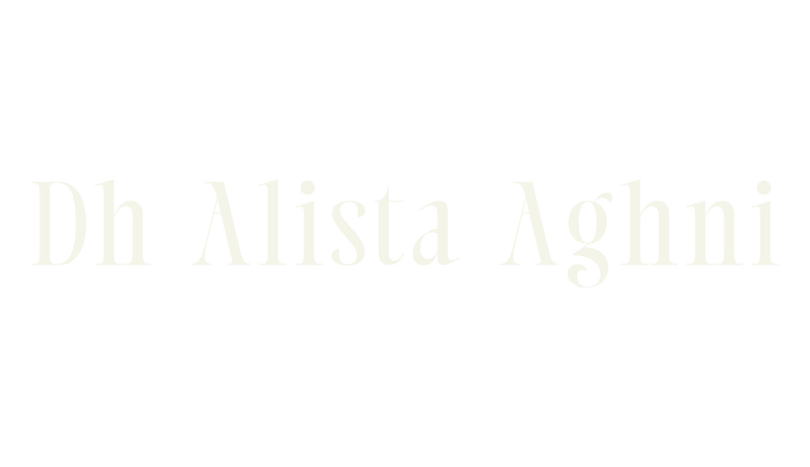 Dh Alista Aghni, serif font preview