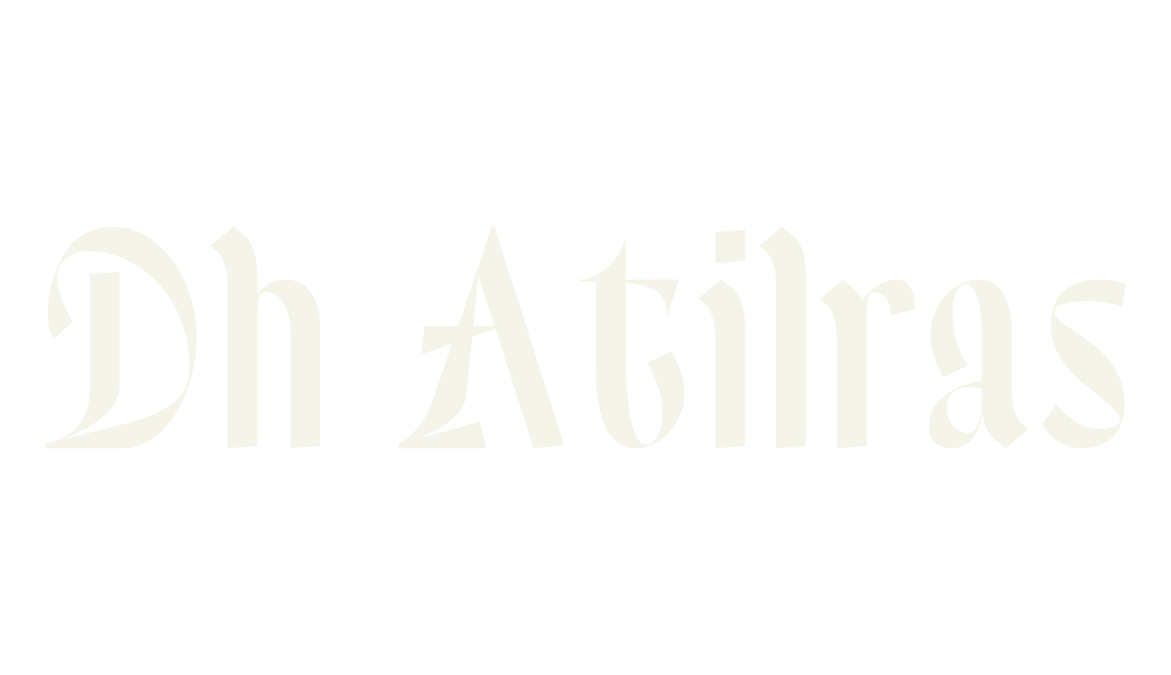 Dh Atilras, modern font preview