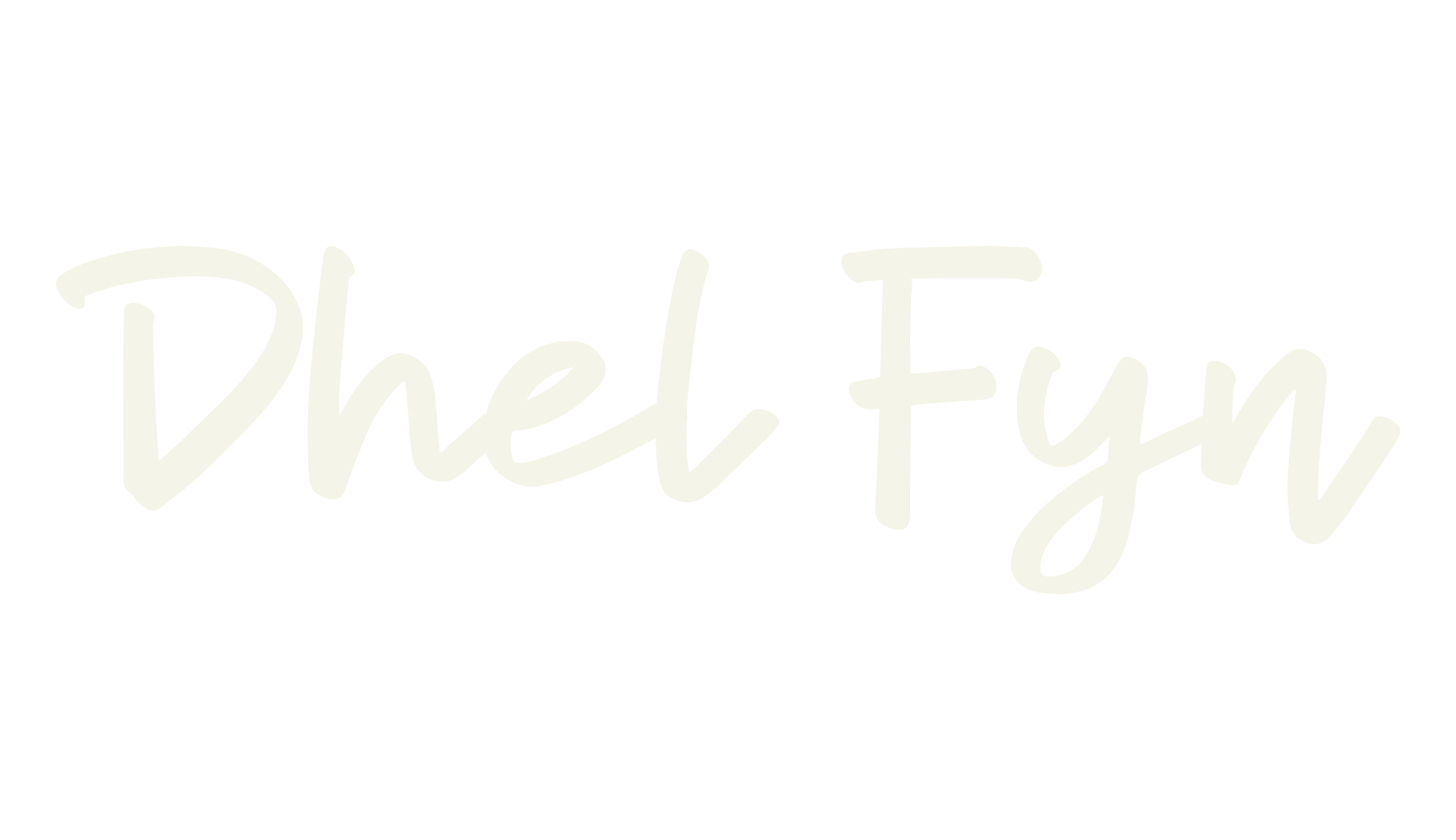 Dhel Fyn, cursive font preview