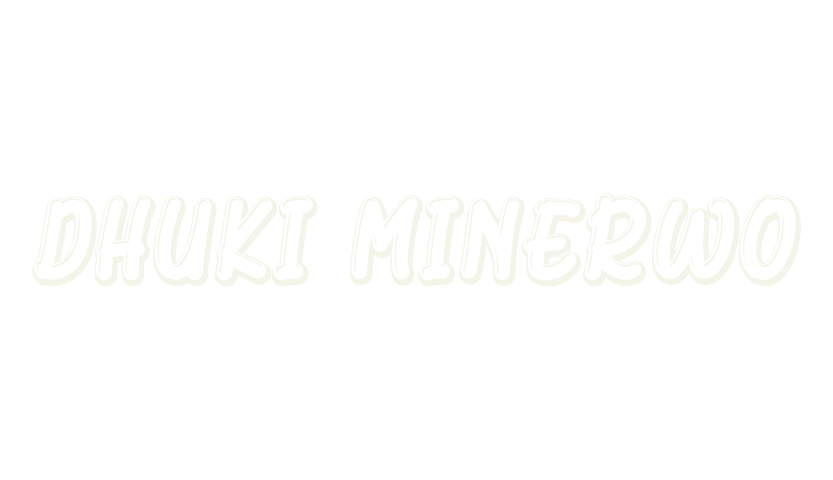 Dhuki Minerwo, outline font preview