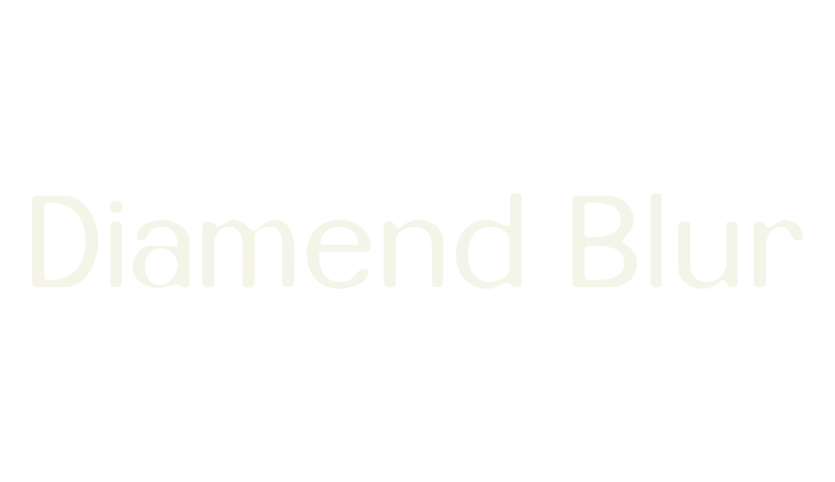 Diamend Blur, logo font preview